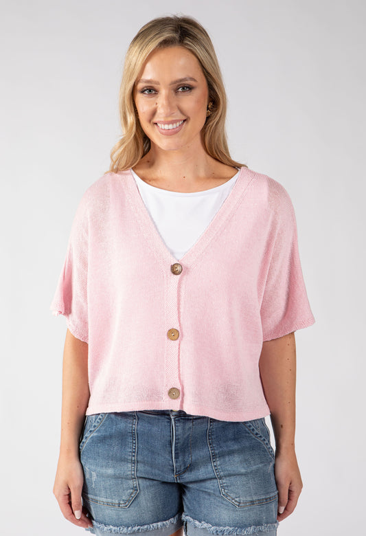 Cropped Knit Cardigan