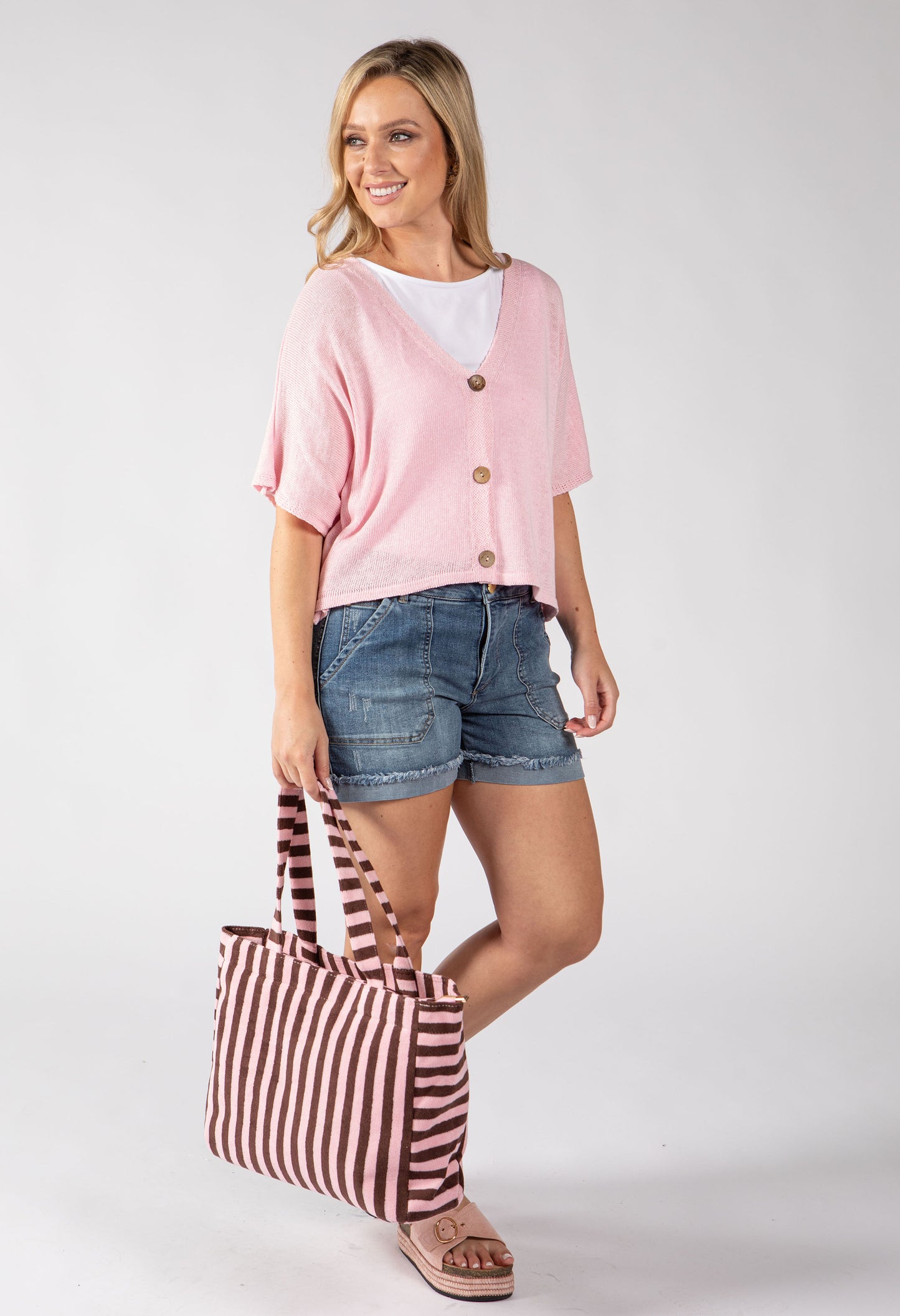 Cropped Knit Cardigan