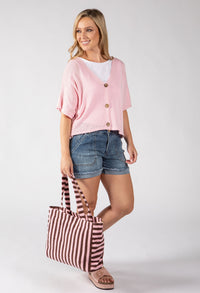 Cropped Knit Cardigan