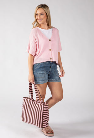 Cropped Knit Cardigan