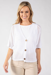 Cropped Knit Cardigan