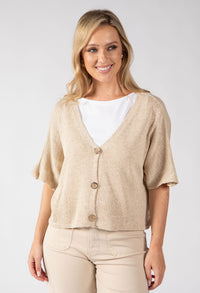 Cropped Knit Cardigan