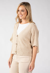Cropped Knit Cardigan
