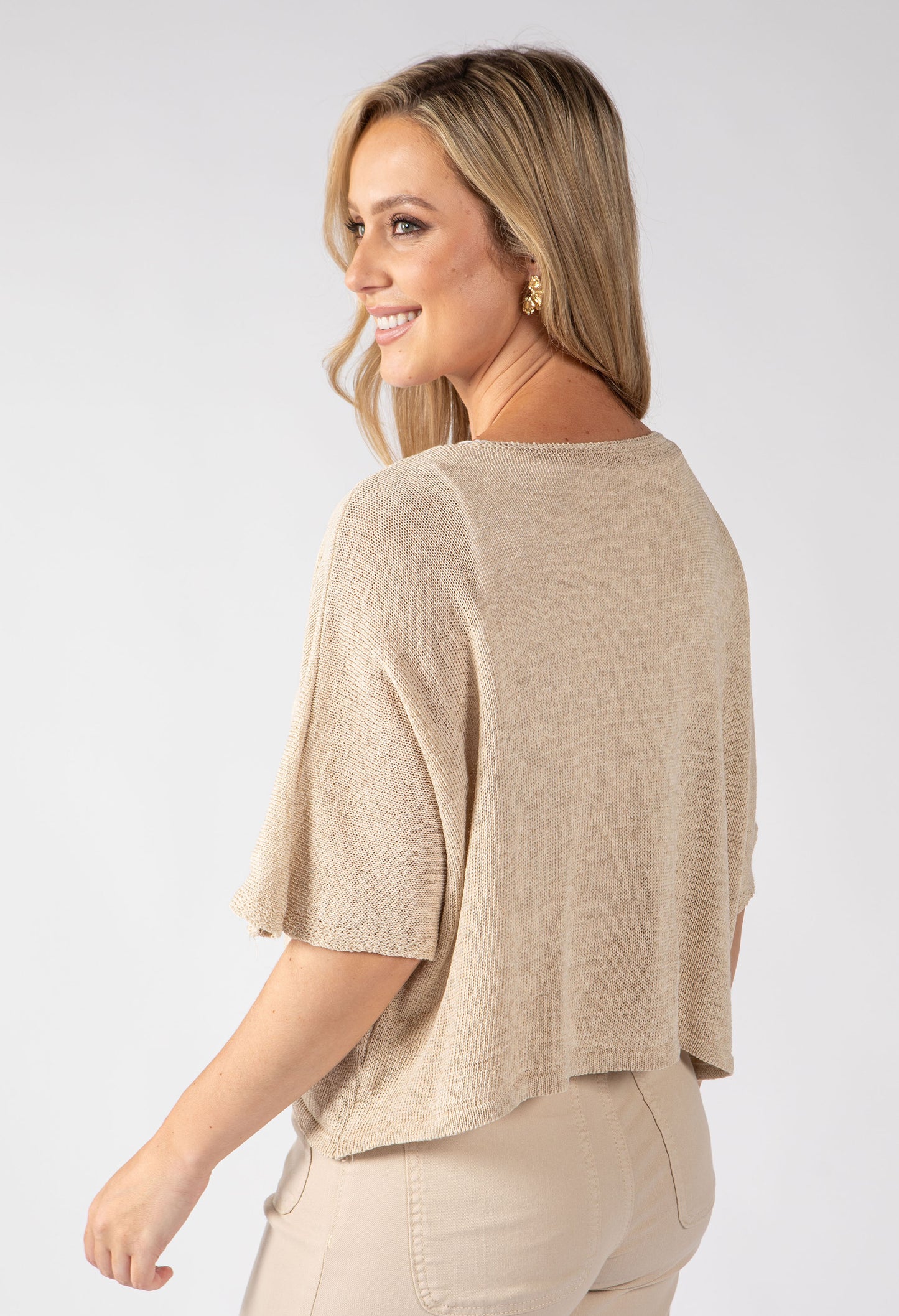 Cropped Knit Cardigan