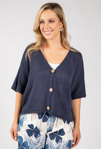 Cropped Knit Cardigan