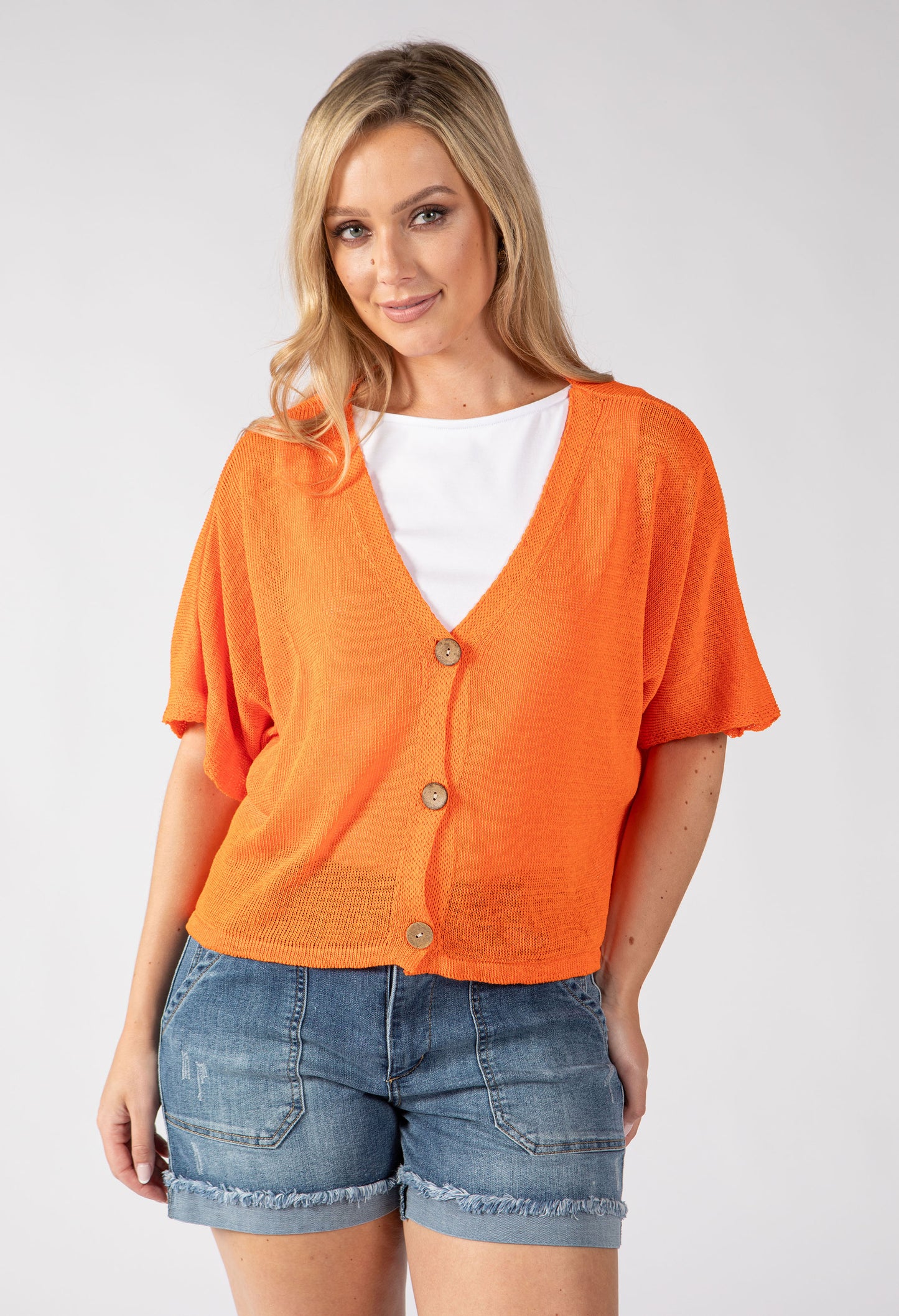 Cropped Knit Cardigan