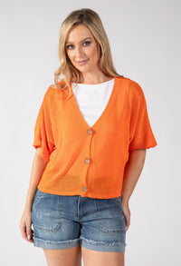 Cropped Knit Cardigan