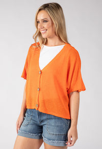 Cropped Knit Cardigan