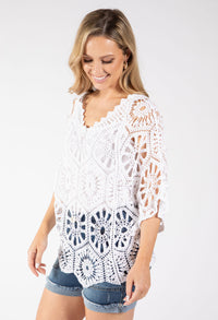 Donalito Crochet Knit Top
