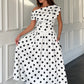 Donna Asymmetric Polka Dot Top