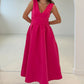 Bethany V-Neck Skater Midi Dress