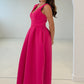 Bethany V-Neck Skater Midi Dress