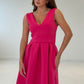 Bethany V-Neck Skater Midi Dress