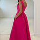 Bethany V-Neck Skater Midi Dress