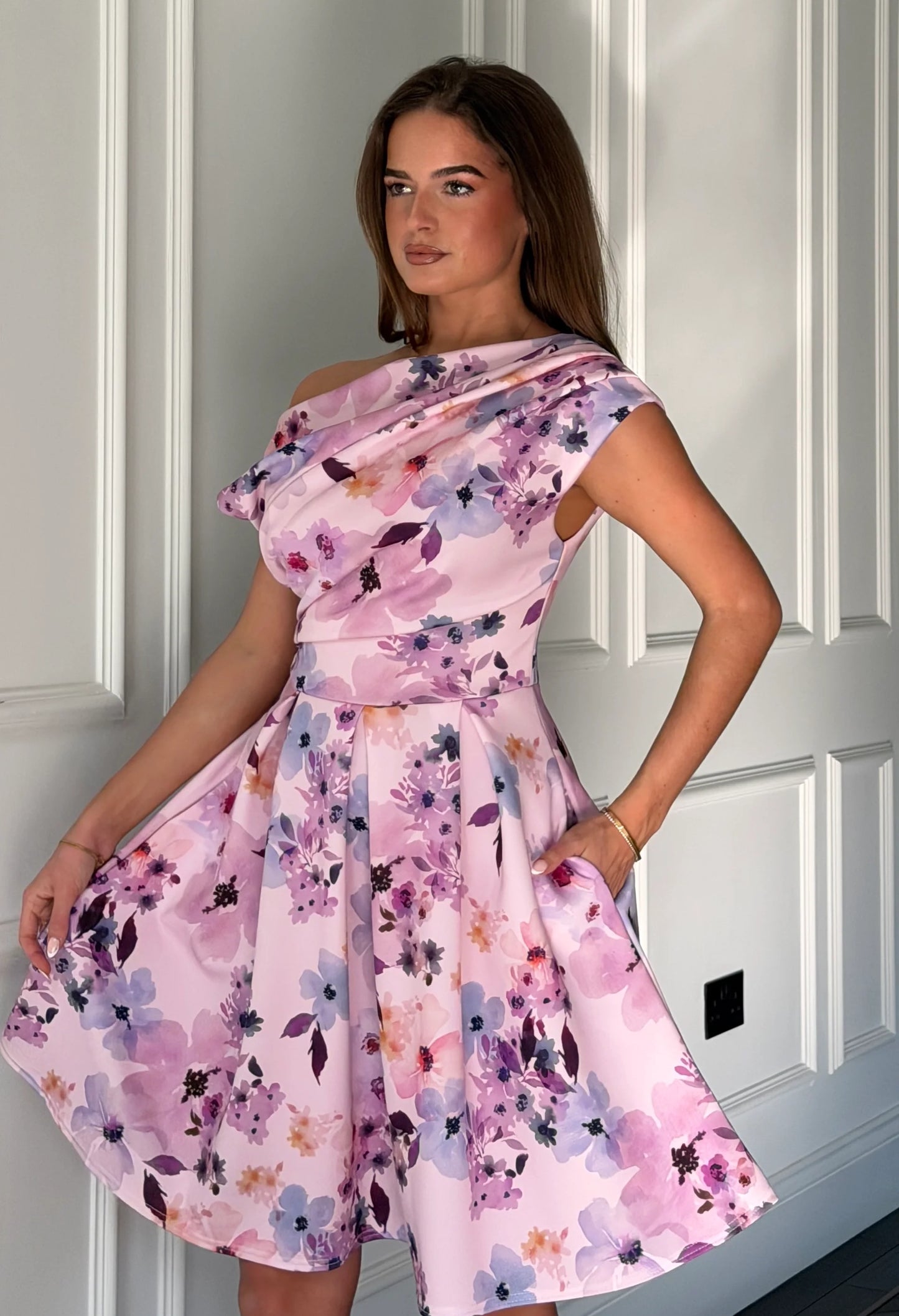 Betty Asymmetric Skater Mini Dress