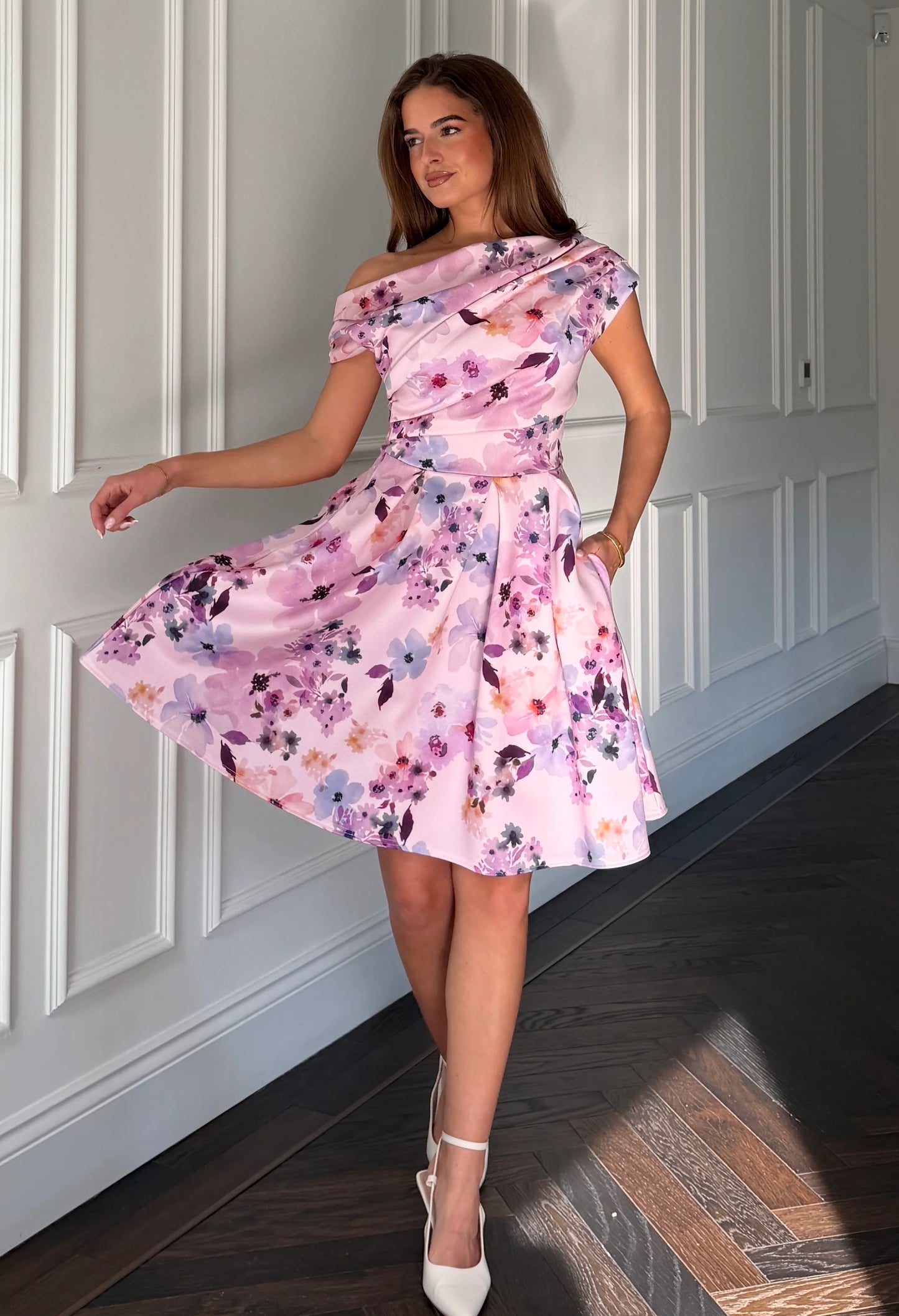 Betty Asymmetric Skater Mini Dress