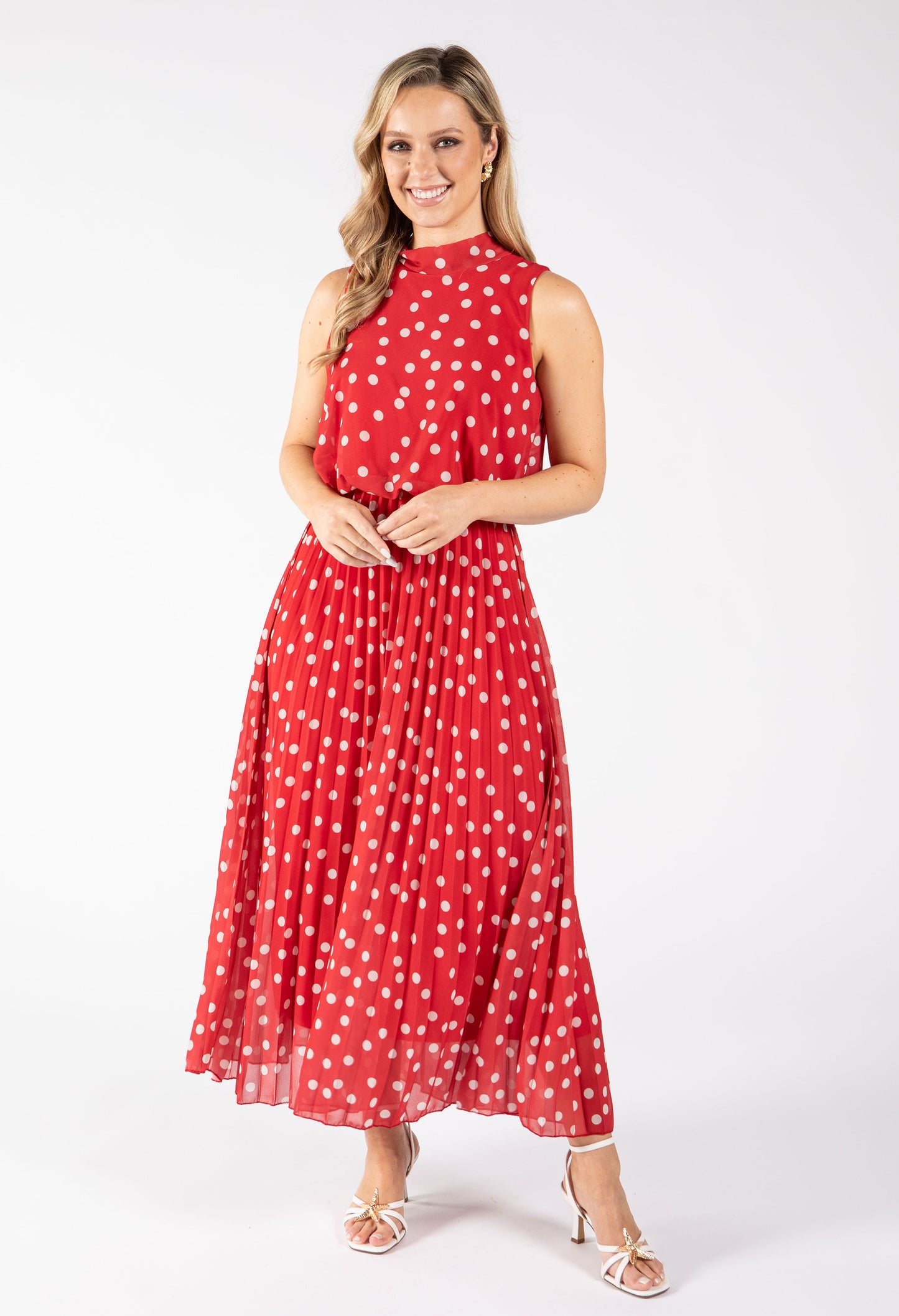 Polka Dot Halter Midi Dress *PRE-ORDER EXPECTED DISPATCH DATE THE 26TH OF JUNE*