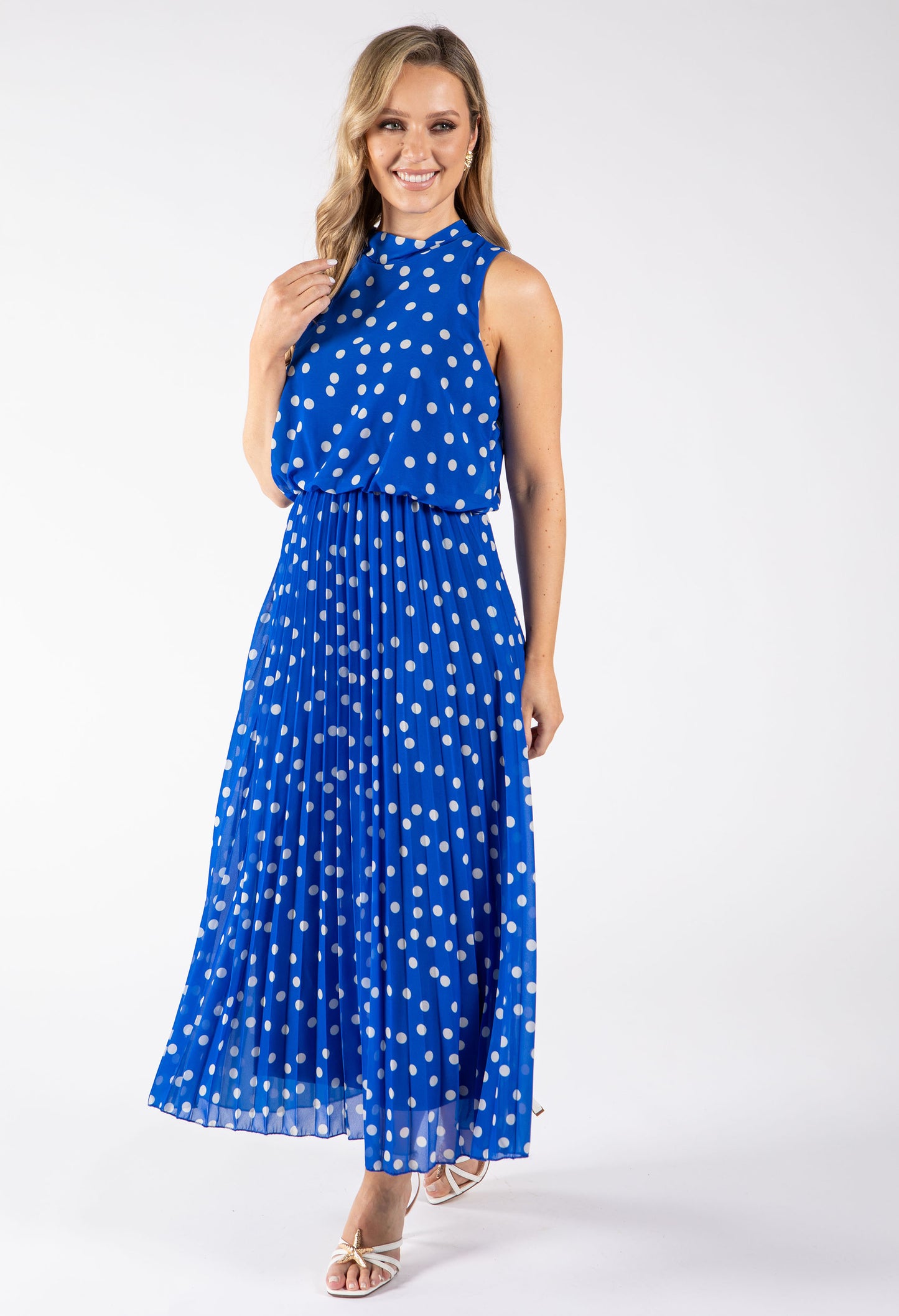 Polka Dot Halter Midi Dress *PRE-ORDER EXPECTED DISPATCH DATE THE 26TH OF JUNE*