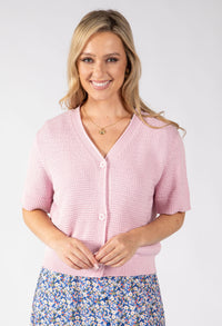 Lena Short Sleeve Knit Cardigan