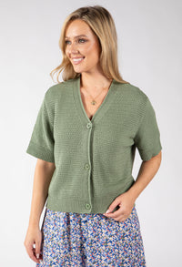 Lena Short Sleeve Knit Cardigan