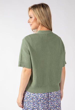 Lena Short Sleeve Knit Cardigan