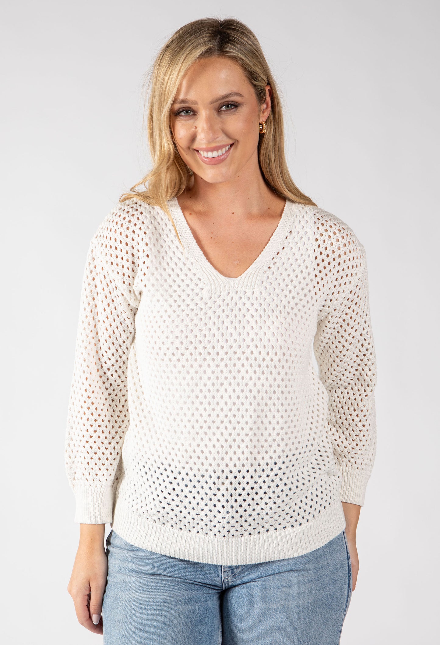 Solene Crochet Knit Jumper