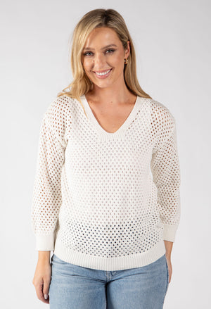 Solene Crochet Knit Jumper