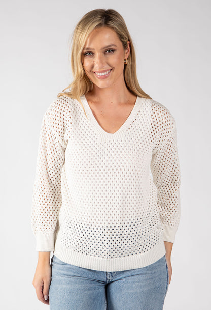 Solene Crochet Knit Jumper
