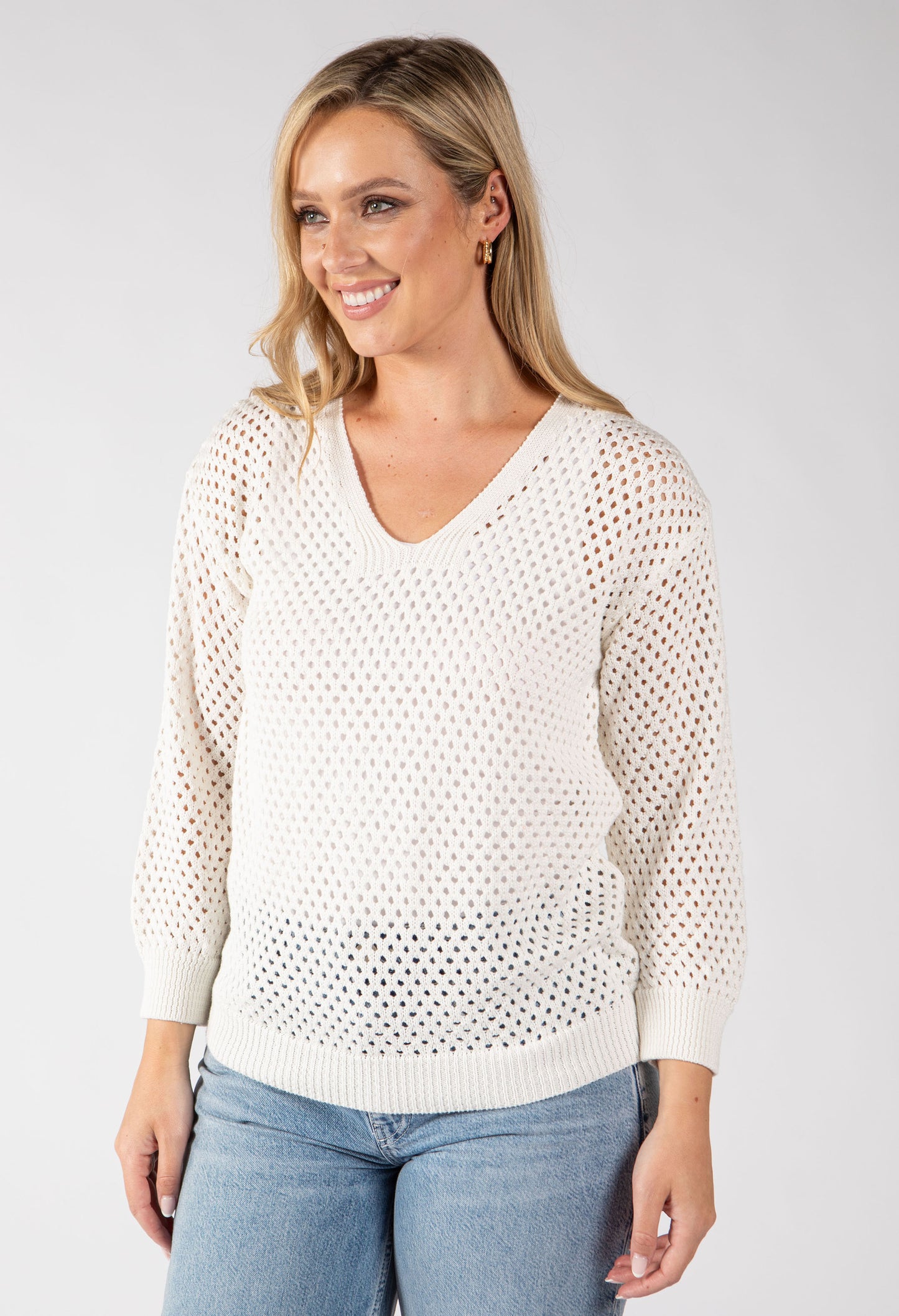 Solene Crochet Knit Jumper