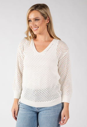 Solene Crochet Knit Jumper
