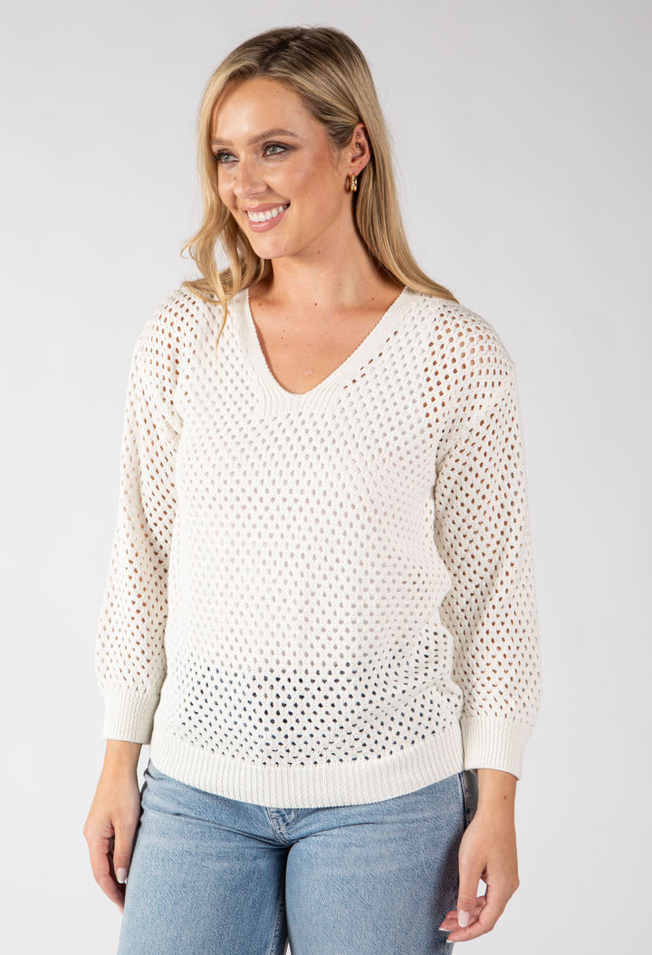 Solene Crochet Knit Jumper