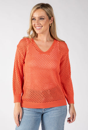 Solene Crochet Knit Jumper