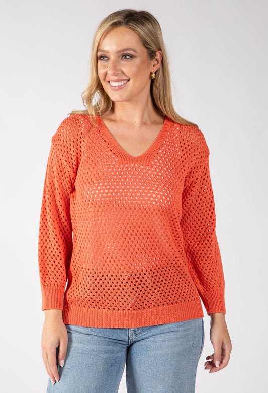 Solene Crochet Knit Jumper