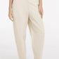 High waist barrel trousers with button detail