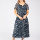Rofari Plisse Pleated Midi Dress