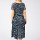 Rofari Plisse Pleated Midi Dress