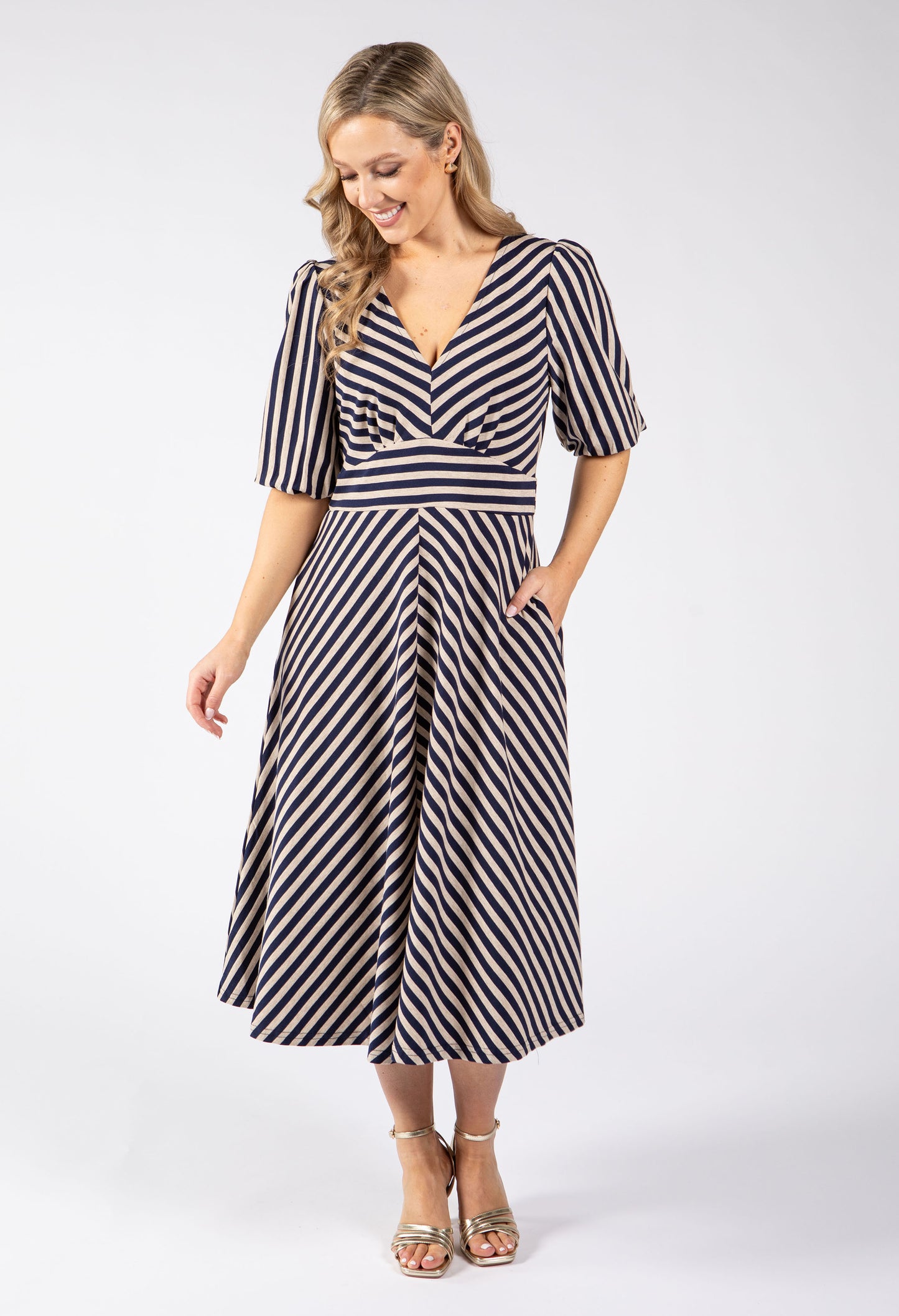 Striped Midi Dress