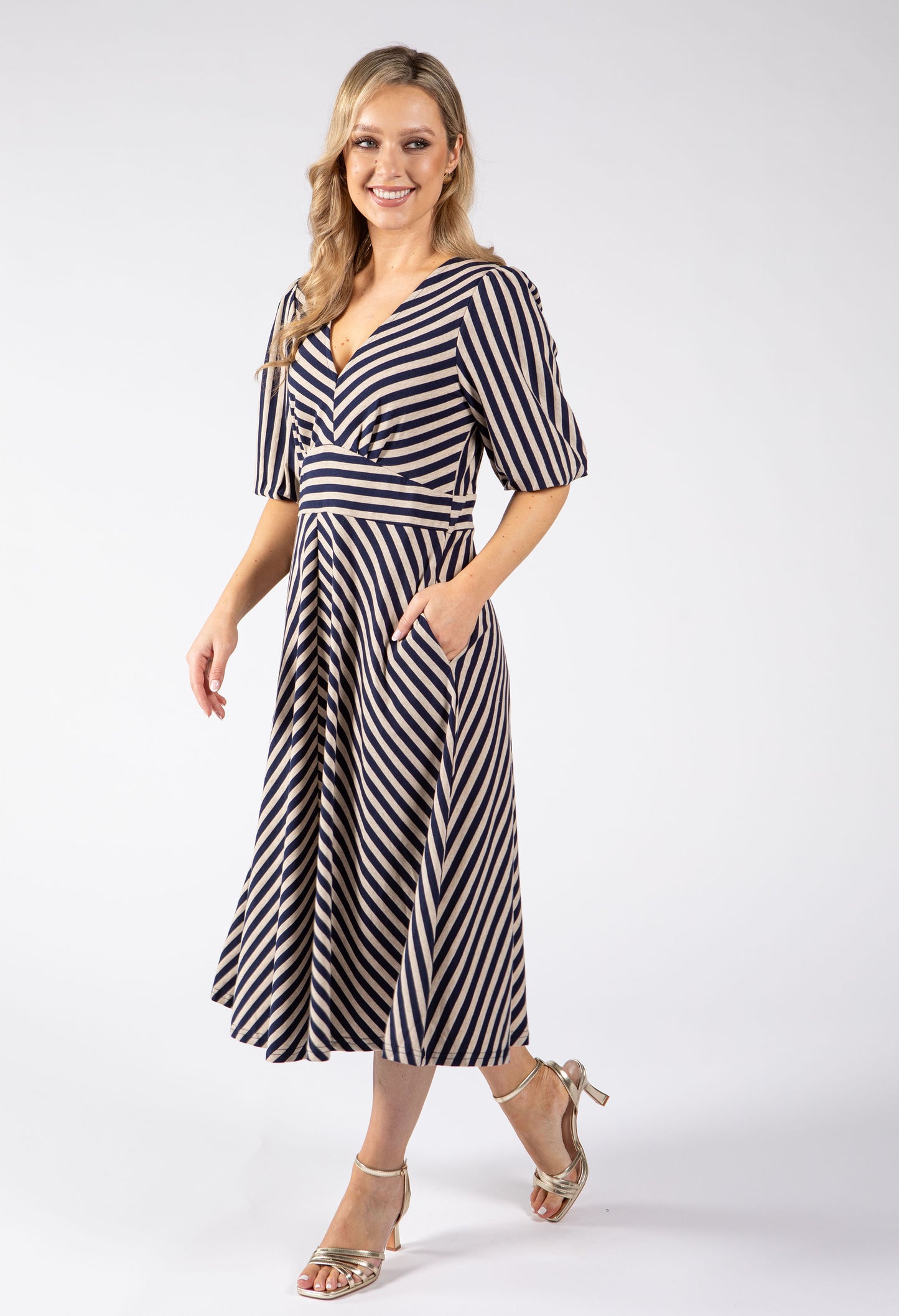 Striped Midi Dress