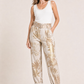 Gold Foil Belted Joggers