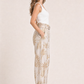 Gold Foil Belted Joggers