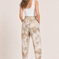 Gold Foil Belted Joggers