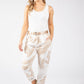 Gold Foil Belted Joggers