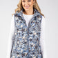 Abstract Print Quilted Gilet