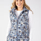Abstract Print Quilted Gilet