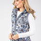 Abstract Print Quilted Gilet