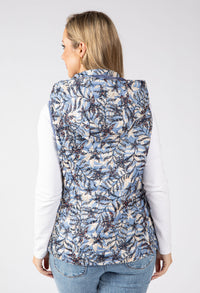 Abstract Print Quilted Gilet