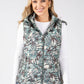 Abstract Print Quilted Gilet