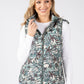 Abstract Print Quilted Gilet