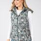 Abstract Print Quilted Gilet
