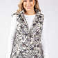 Abstract Print Quilted Gilet